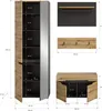 Garderobenmöbel-Set CANU 3-teilig - Basalt grau/Artisan Produktbild-Vorschau 4