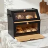 2 Etagen Brotkasten Bambus,Groß Brotkästen mit Produktbild-Vorschau 1