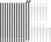 vidaXL Maschendrahtzaun mit Bodenhülsen Anthrazit 1x25 m Produktbild-Vorschau 3
