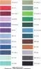 A color chart showing various fabric colors with corresponding numbers and names. Produktbild-Vorschau
