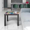 DEQORI Couchtisch 55x55 cm Schwarz 'Buntes Holzmosaik' Glas Produktbild-Vorschau 5
