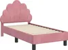 vidaXL Kinderbettgestell mit Kopfteil Rosa 70 x 140 cm Samt Produktbild-Vorschau 4