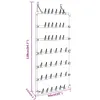 vidaXL Hängender Schuhe-Organizer Silbern 66x13x139 cm -  Produktbild-Vorschau 7
