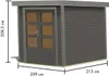 Karibu Gartenhaus Hybridhaus Metall Jupiter 2 terragrau Produktbild-Vorschau 4