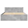 vidaXL Bettgestell mit Kopfteil Betongrau 120x190 cm Produktbild-Vorschau 5