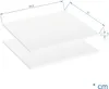 A diagram showing two white shelves with dimensions indicated. Produktbild-Vorschau