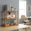 Relaxdays Wandregal, Akazienholz, 3 Ablagen, HBT: 54 x 60 x Produktbild-Vorschau 5