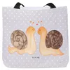 Mr. & Mrs. Panda Einkaufstasche Schnecken Liebe - Grau Produktbild-Vorschau 1