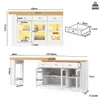 Flieks: isola da cucina allungabile con illuminazione a Anteprima dell’immagine prodotto 5