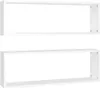 Two white cube shelves are shown against a white background. Produktbild-Vorschau