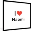 MuchoWow® Gerahmtes Poster Ich liebe - Naomi - Mädchen Produktbild-Vorschau 1