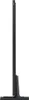Side view of a black television on a stand, against a white background. Produktbild-Vorschau