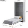 Schrankbett 90 x 200 Vertikal CP-03 Grau LENART CONCEPT PRO Produktbild-Vorschau 3