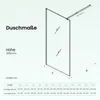 Mai & Mai 100x200cm Walk-In Dusche Duschwand für Dusche Produktbild-Vorschau 9