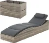 Juskys Sonnenliege Lamia klappbar - Polyrattan Gartenliege Produktbild-Vorschau 1
