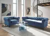 BELIANI 3-Sitzer Sofa Marineblau Samtstoff mit Dicken Produktbild-Vorschau 4