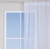 Fertiggardine Schlaufenvorhang Leinenoptik weiß 140x245cm Produktbild-Vorschau 1