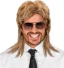 A man wearing a blond mullet wig, aviator sunglasses, a white shirt, and a black tie. Anteprima dell’immagine prodotto