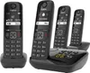 Schwarzes quattro dect schnurloses telefon mit Produktbild-Vorschau 2