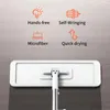 A mop head and handle are shown, with marketing icons and text describing product features. Podgląd zdjęcia produktu