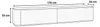 Geriffelter hängender TV-Schrank, 170x34x33 cm, Schwarz Produktbild-Vorschau 4