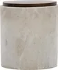A close-up studio shot of a beige cylindrical container with a dark brown lid. Anteprima dell’immagine prodotto