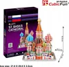 A 3D puzzle of St. Basil's Cathedral is shown next to its packaging. Anteprima dell’immagine prodotto