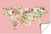 MuchoWow® Poster Weltkarte - Rosen - Anemone - Rosa 180x120 Produktbild-Vorschau 1