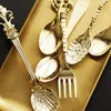 Dessertlöffel und Dessertgabel, 6 Stück - Gold Produktbild-Vorschau 4