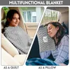 2-in-1 Reise-Decke und Kissen mit Kuschel-Funktion (Grau) Produktbild-Vorschau 4