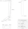 Diagrams and measurements of a shelf bracket and its included hardware. Produktbild-Vorschau