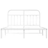 vidaXL Bettgestell mit Kopfteil Metall Weiß 140x200 cm - Produktbild-Vorschau 6