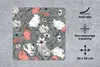 MuchoWow® Mauspad Mousepad Mohn - Skizze - Vintage 20x20 cm Produktbild-Vorschau 3