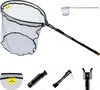 A fishing net with a telescopic handle, shown with close-up views of its components. Produktbild-Vorschau