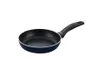 A black frying pan with a blue exterior and a black handle is shown against a white background. Produktbild-Vorschau