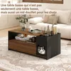 Puluomis Table basse avec niche pour chat, table basse avec Voir les images du produit 4