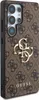 A close-up view of a smartphone case with a brown patterned background and a gold Guess logo. Produktbild-Vorschau