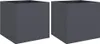 vidaXL Pflanzkübel 2 Stk. Anthrazit 42x40x39 cm Stahl Produktbild-Vorschau 1