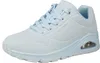 A single white and light blue Skechers sneaker is shown from the side against a white background. Produktbild-Vorschau