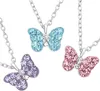 Kette Mädchen Schmetterling: Kinderkette Silber 925 Rosa Produktbild-Vorschau 2