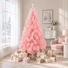 QEENTOE Kunstkerstboom, 180 cm, kerstboom van roze PVC, Productafbeelding-voorbeeld 9