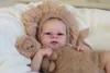 Neugeborene 49 cm Silikon Baby puppen mit offenen Augen Produktbild-Vorschau 3