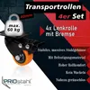 PRIOstahl Orangene Transportrollen Rollengröße: 40mm 4x Produktbild-Vorschau 3