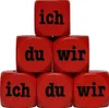 Ich Du Wir Lesewürfel Rot 30 mm – Kommunikationswürfel aus Produktbild-Vorschau 2