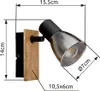 GLOBO 54307-1W CLAUDE Strahler Holz dunkelbraun, 1x E14 Produktbild-Vorschau 10