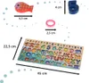 Dřevěné počítací kolo čísla rybářské abecedy Náhled obrázku produktu 11