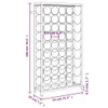 A line drawing of a wine rack with dimensions indicated. Náhled obrázku produktu