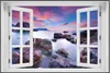 Wallario Wandbild mit Fenster-Illusion: Seelandschaft in Produktbild-Vorschau 1