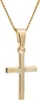 Vergoldete Halskette Kreuz mit Kette Silber vergoldet 36 cm Produktbild-Vorschau 3