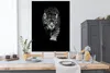 MuchoWow® Poster Tiere - Schwarz - Leopard - Weiß - Wild Produktbild-Vorschau 3